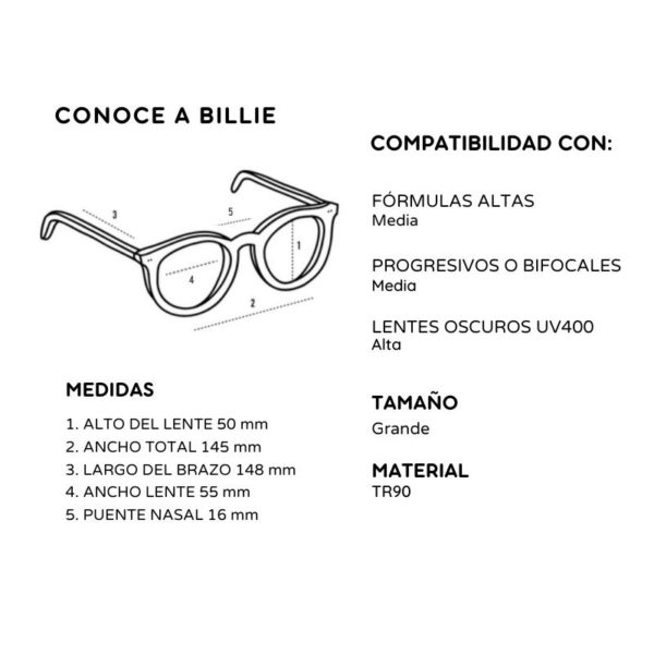 Gafas doble puente masculinas